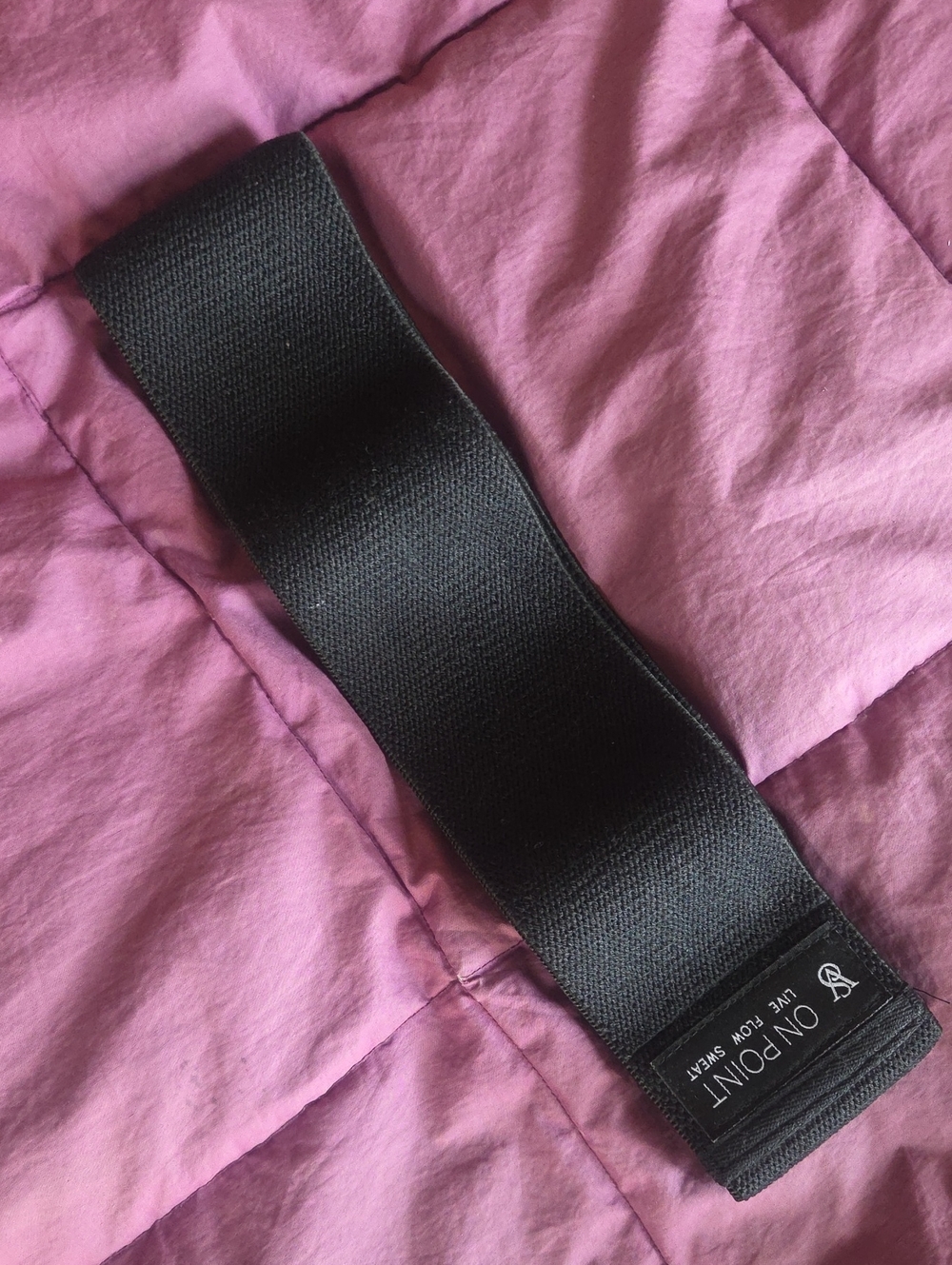 Victoria's Secret On Point Black Fabric Elastic Exercise Wide Resistsnce Band